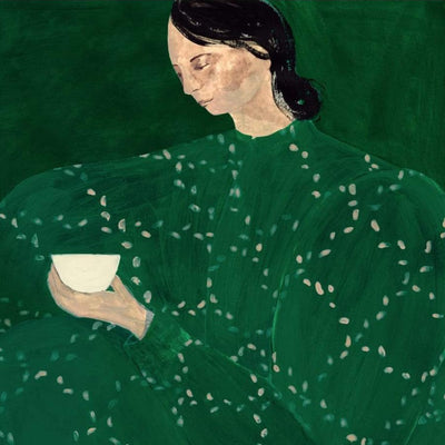 'Coffee Alone At Place de Clichy' Print by Sofia Lind 30 X 40 cm