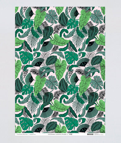 Tropical Leaves Single Sheet Wrapping Paper