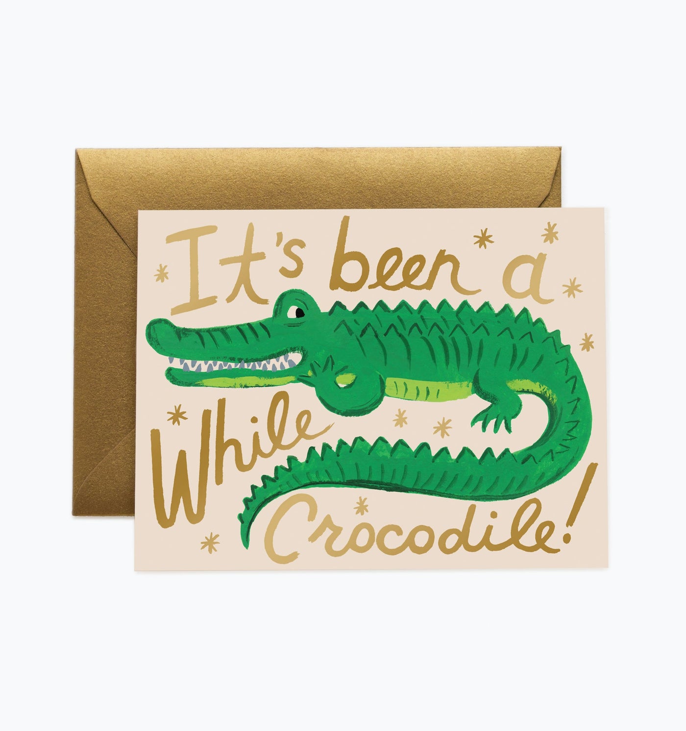 It's Been A While Crocodile! - Greetings Card by Rifle Paper Co