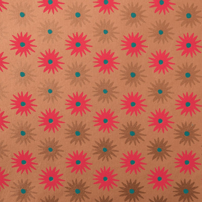 Copper Bloom Screen Printed Wrapping Paper