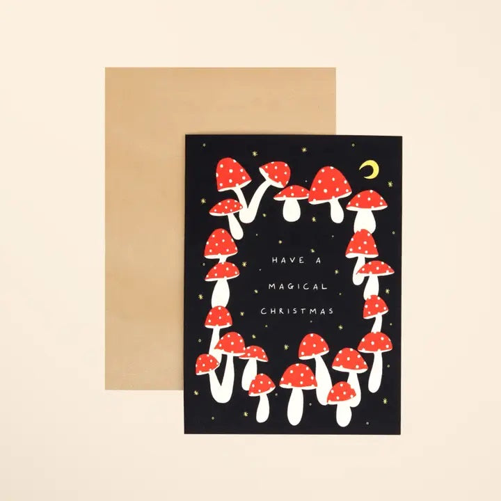 Mushroom Magical Christmas Card