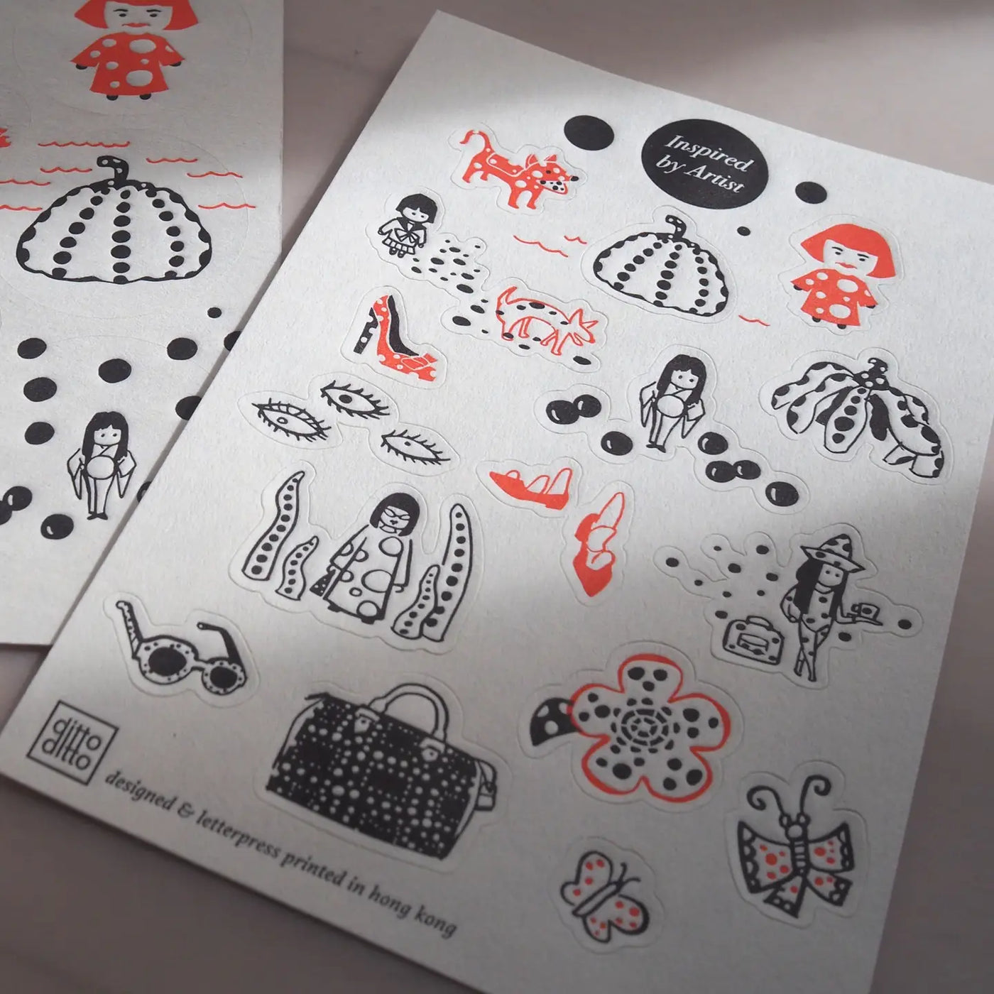 Artist Inspired Letterpress Stickers