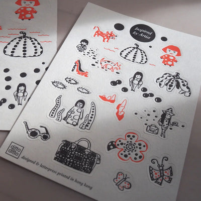 Artist Inspired Letterpress Stickers