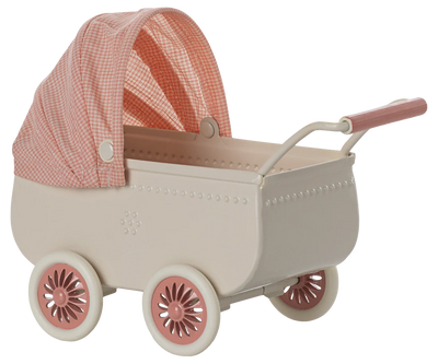 Maileg Mouse Pram - Coral