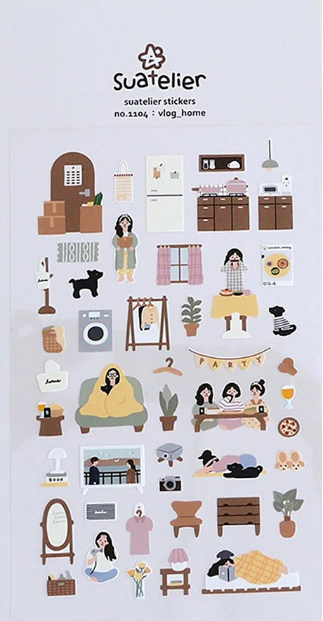 Vlog Home Stickers - 1104 By Suatelier