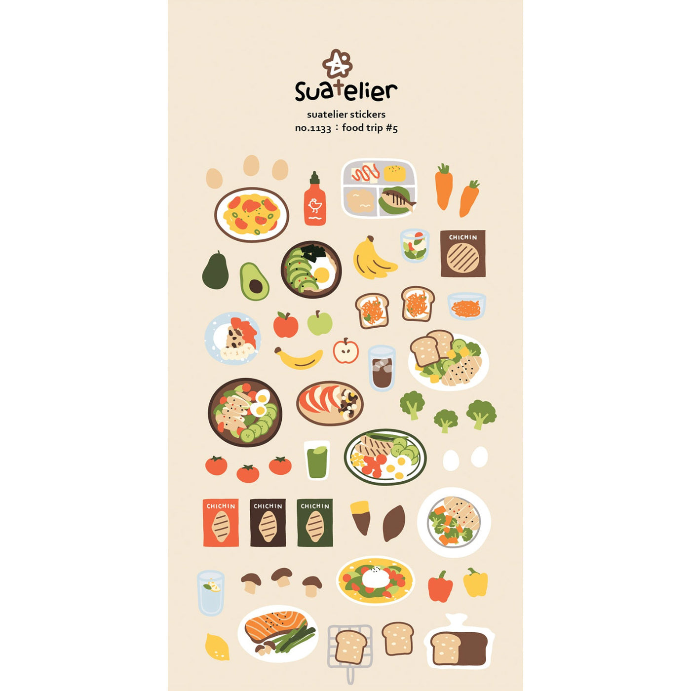 Food Trip #5 Stickers - 1133 By Suatelier