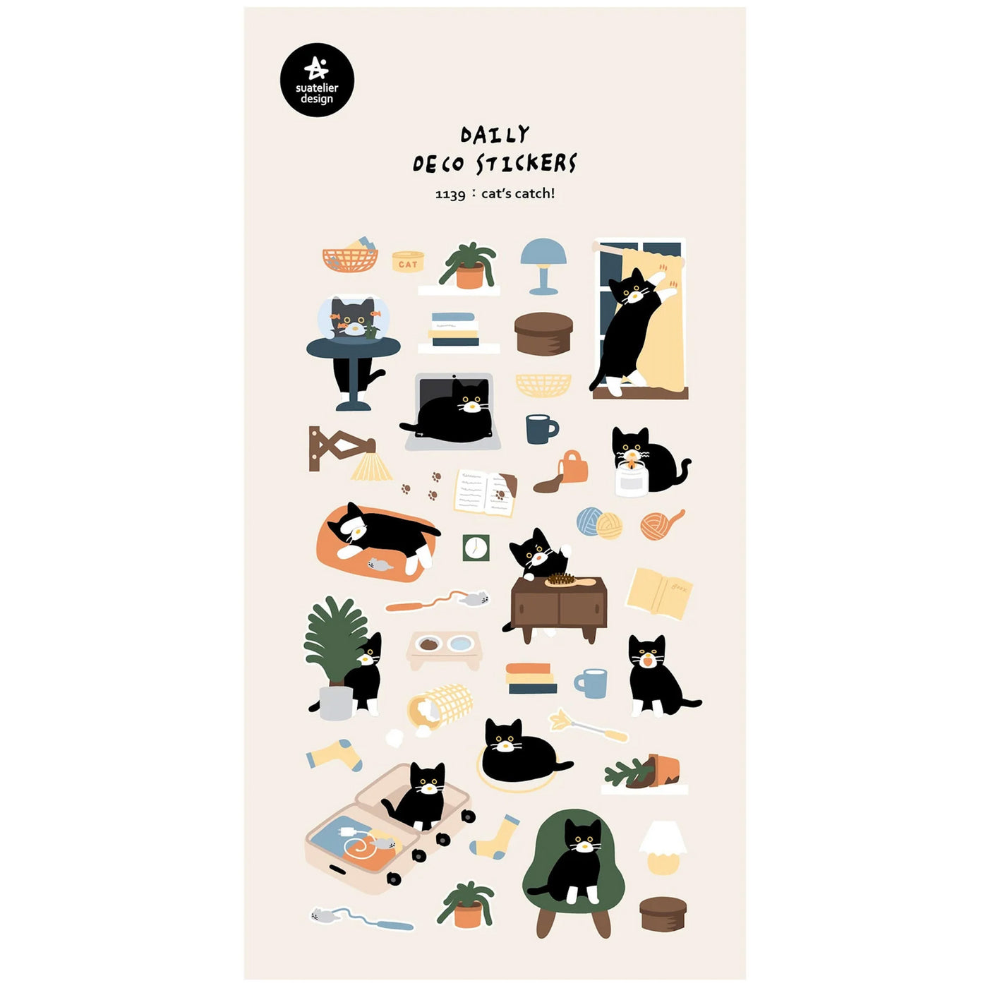 Cat's Catch! Stickers - 1139