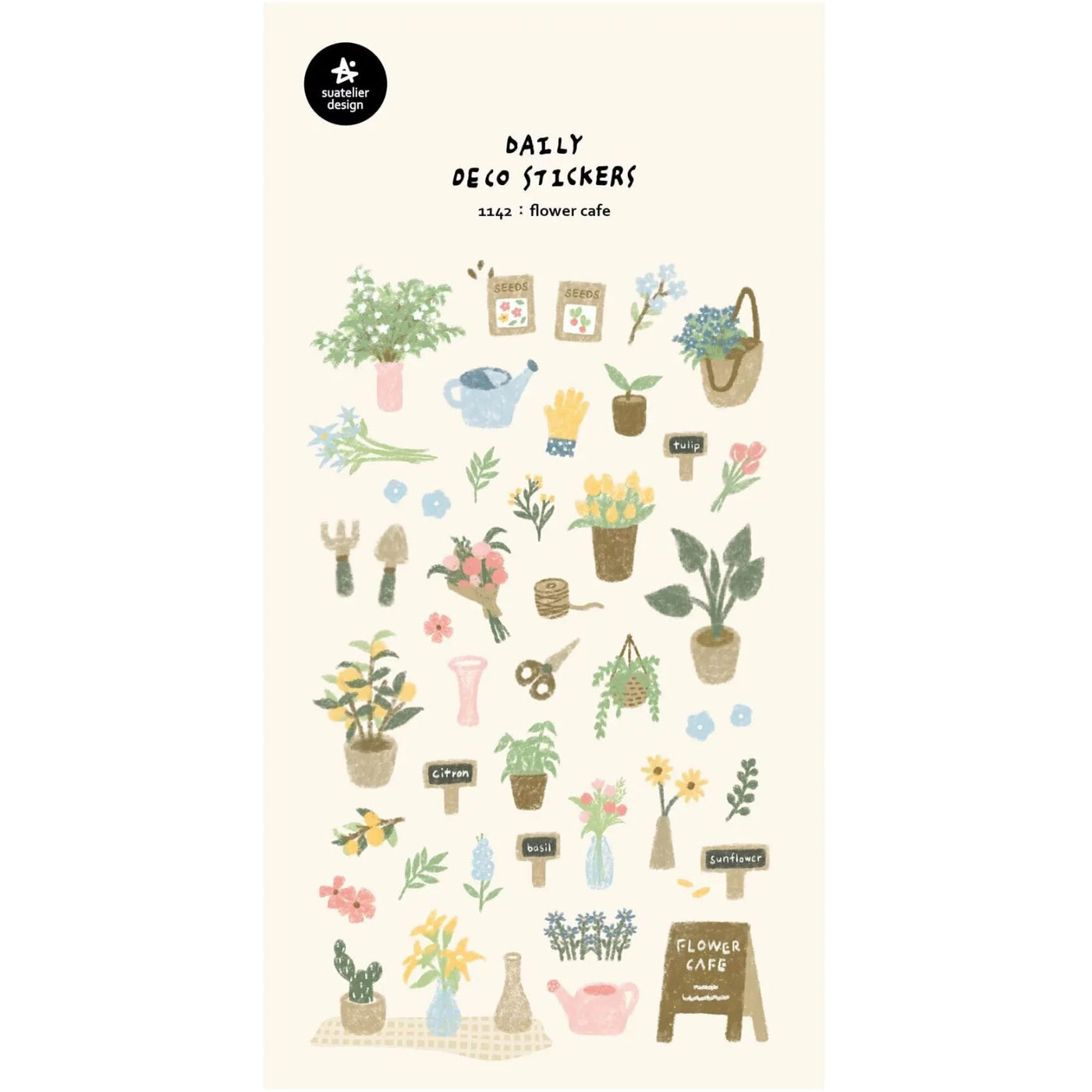 Flower Cafe Stickers - 1142 By Suatelier