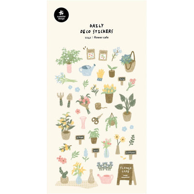 Flower Cafe Stickers - 1142