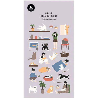 Cats Have Staff Stickers - 1150 By Suatelier