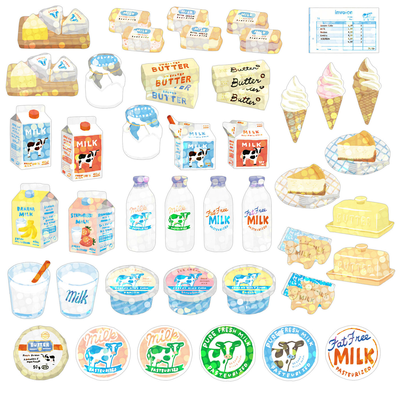 Dairy - Box of Haco Flake Stickers