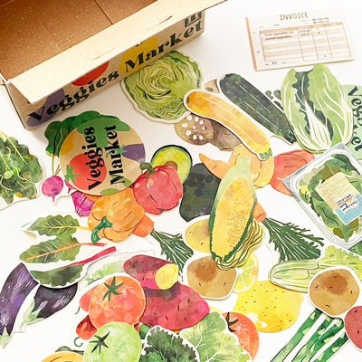 Vegetables - Box of Haco Flake Stickers