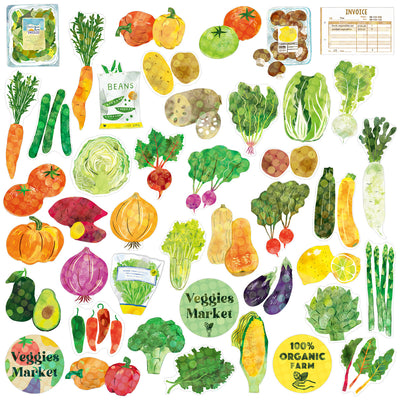 Vegetables - Box of Haco Flake Stickers