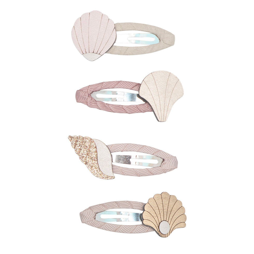 Mimi and Lula Clic Clac Hair Clips - Shells Pack of 4
