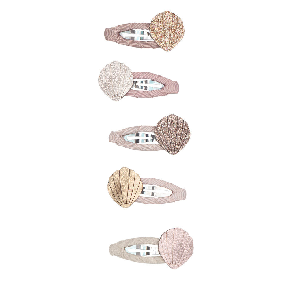 Mimi and Lula Clic Clac Hair Clips - Mini Shells Pack of 5