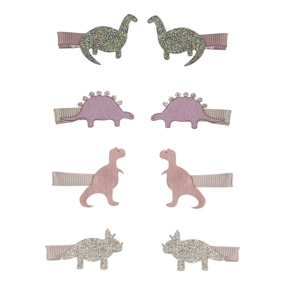 Mimi and Lula Mini Hair Clips - Dino Friends Pack of 8