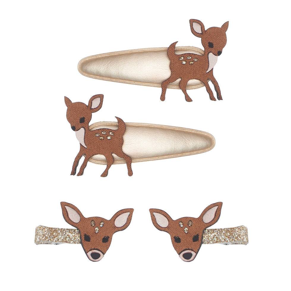 Mimi and Lula Clic Clac Hair Clips - Felicity Fawn Pack of 4