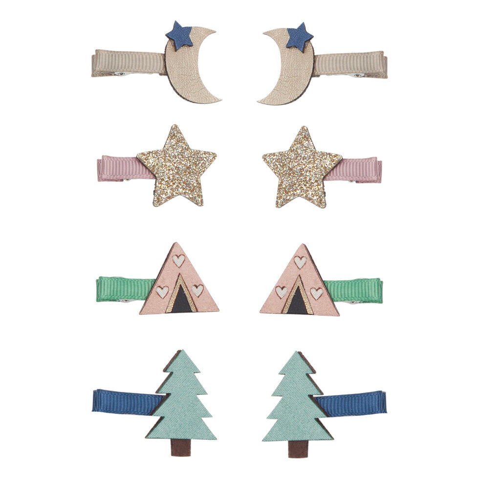 SALE Mimi and Lula Mini Hair Clips - Camping Pack of 8