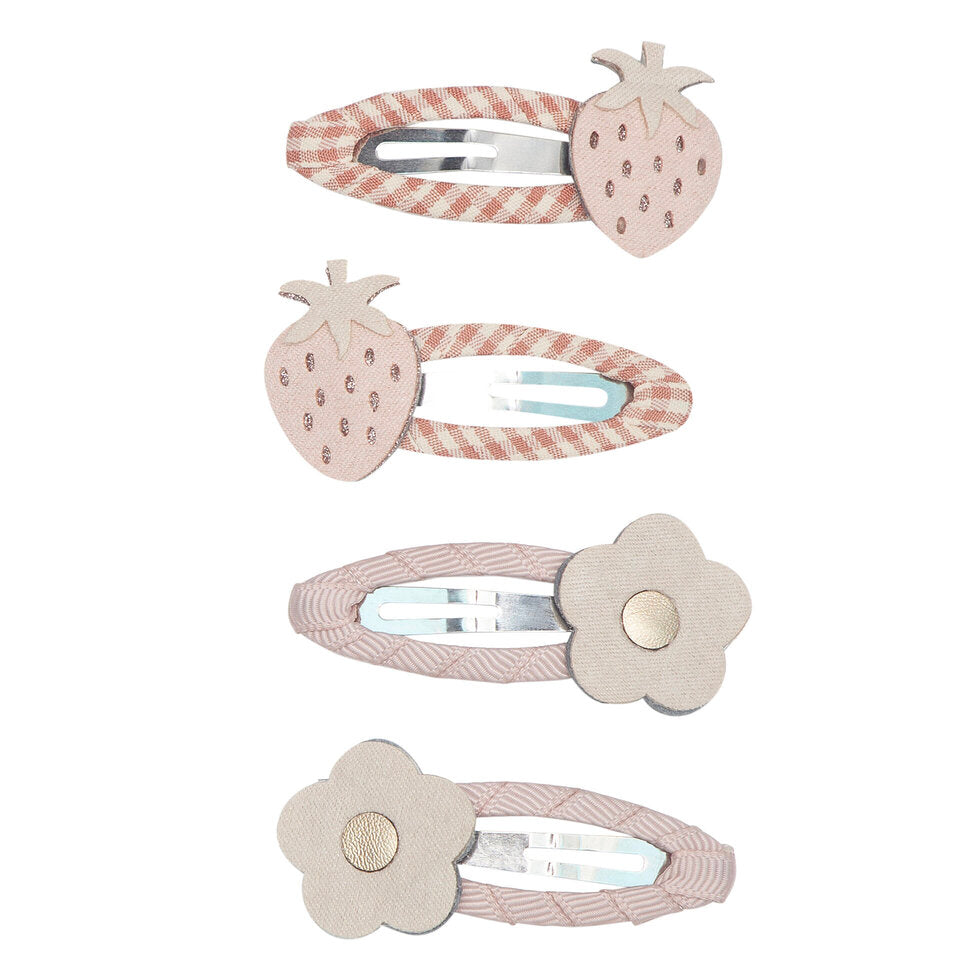 Mimi and Lula Clic Clac Hair Clips - Strawberry Pack of 4