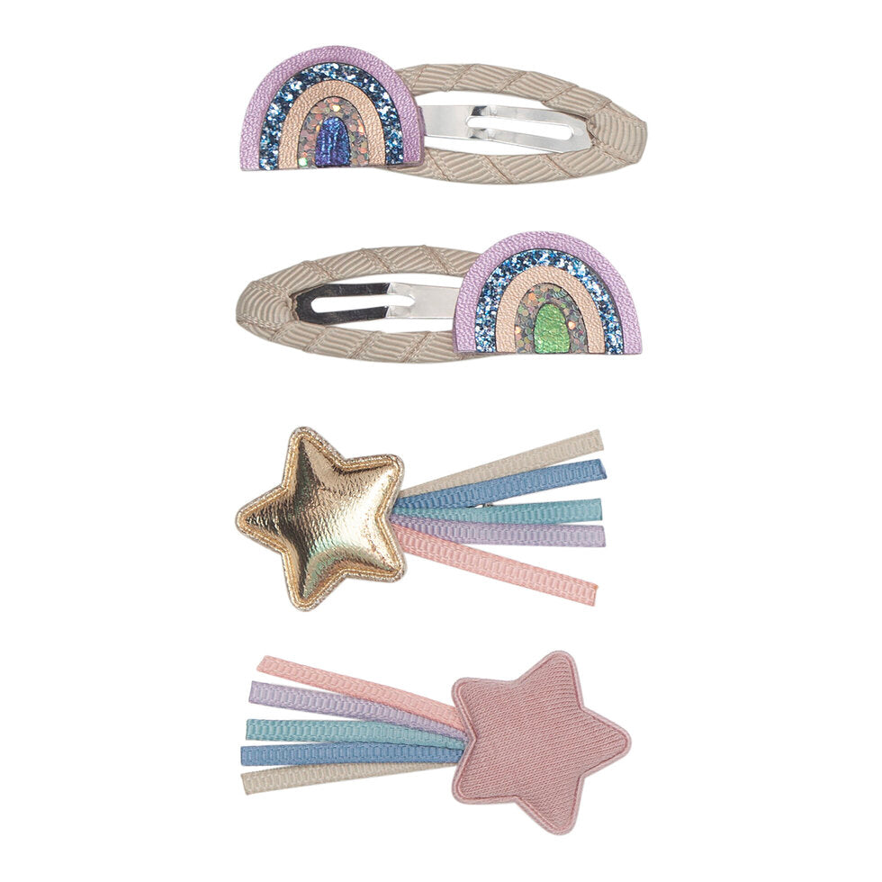 Mimi and Lula Clic Clac Hair Clips - Over The Rainbow Pack of 4