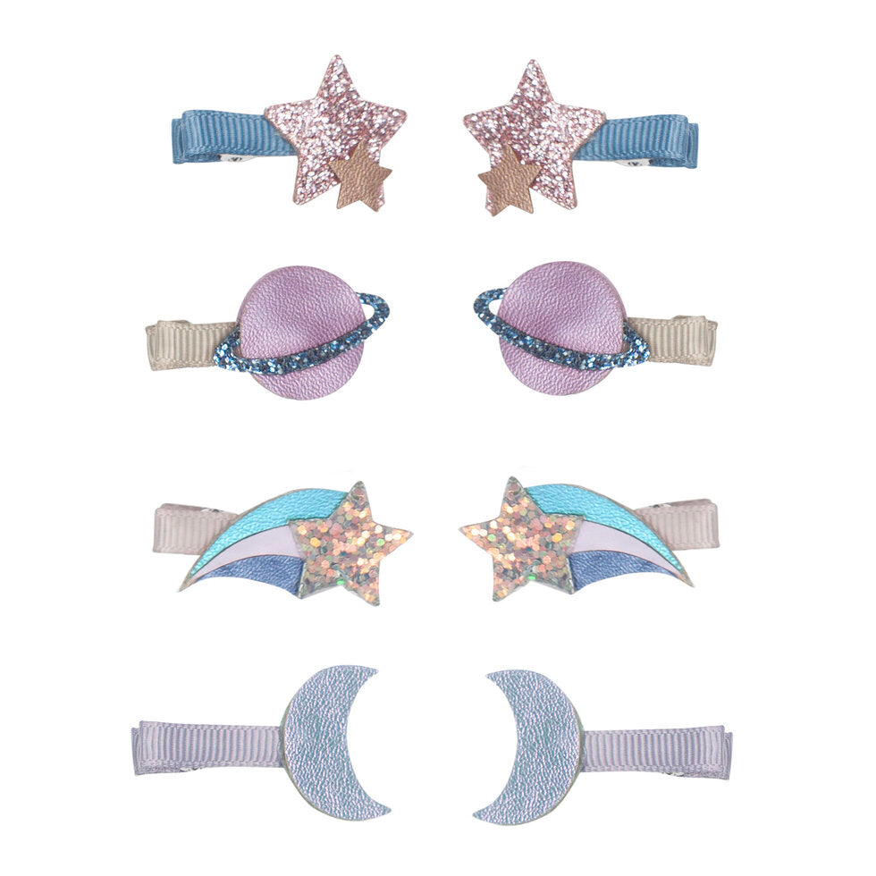 Mimi and Lula Mini Hair Clips - Galaxy Pack of 8