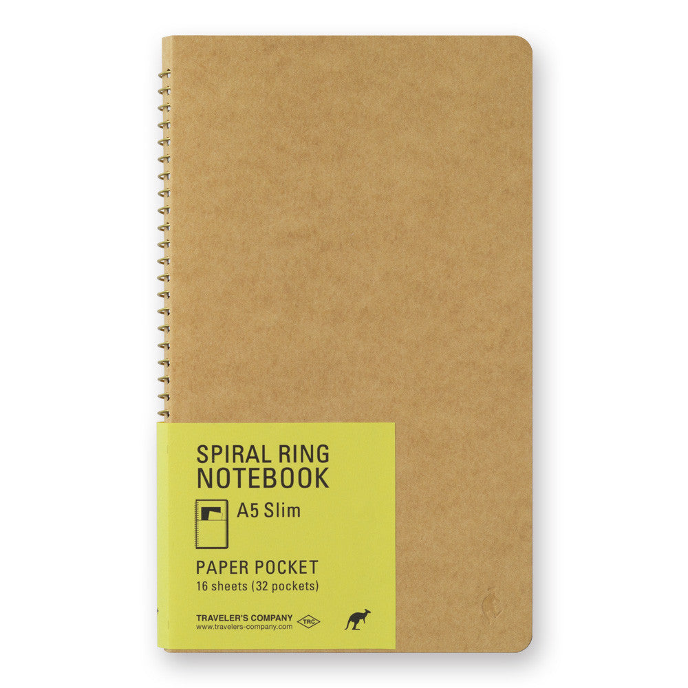 TRAVELER'S COMPANY Paper Pocket Spiral Ring Notebook A5 Slim