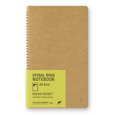TRAVELER'S COMPANY Paper Pocket Spiral Ring Notebook A5 Slim