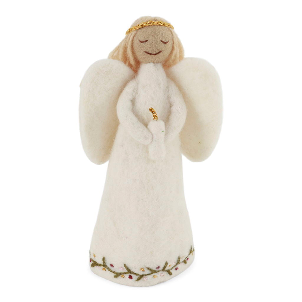 Embroidered Felt Angel Tree Topper