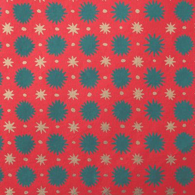 Ruby Stars Screen Printed Wrapping Paper
