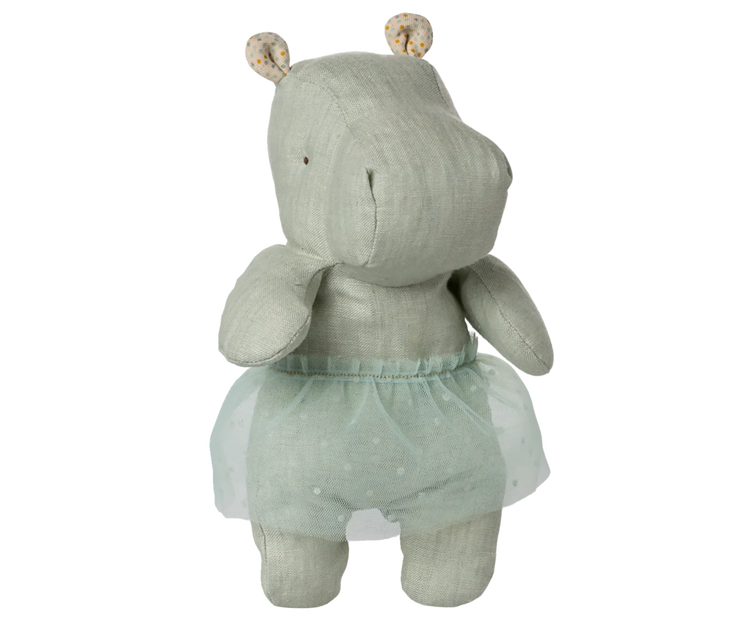 Small Hippo Toy with Skirt - Mint