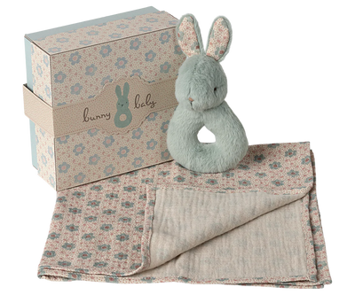 Maileg Rabbit Rattle Set - Mint