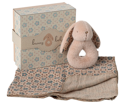 Maileg Bunny Rattle Set - Powder