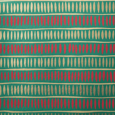 Christmas Stripes Screen Printed Wrapping Paper