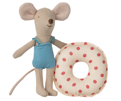 Little Sister Beach Mouse with Float - Red Dot