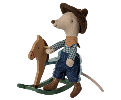 Little Brother Cowboy with Rocking Horse