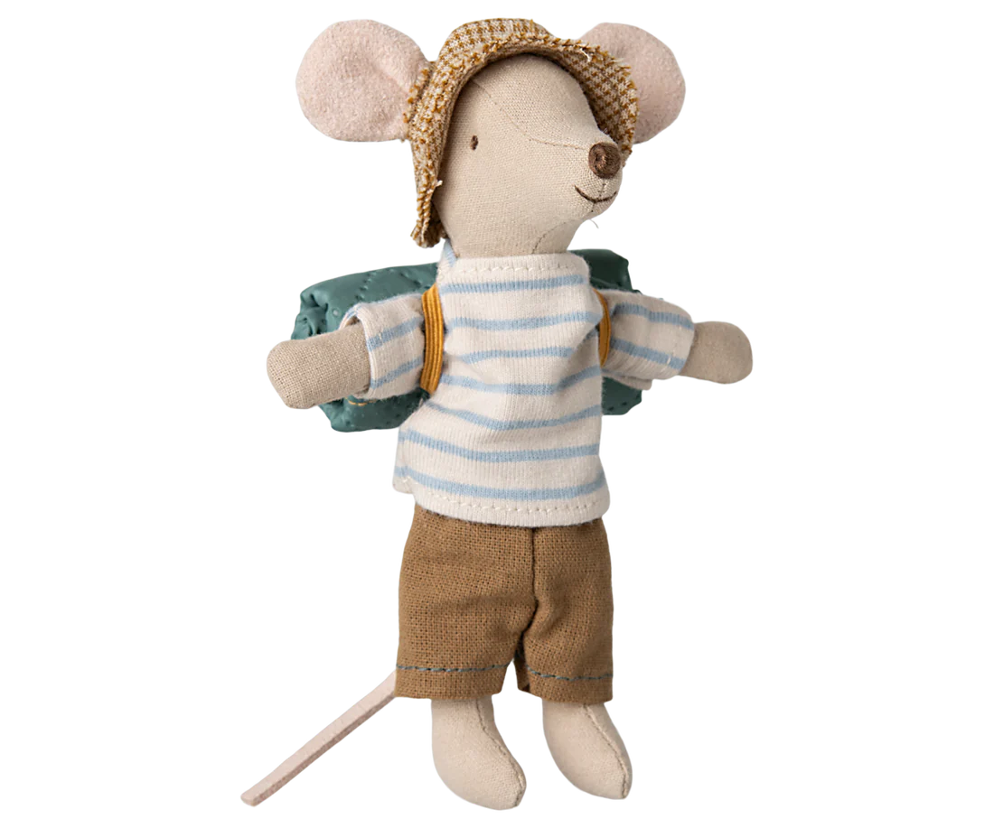 New Hiker Mouse - Big Brother Blue Stripes with Sleeping Bag
