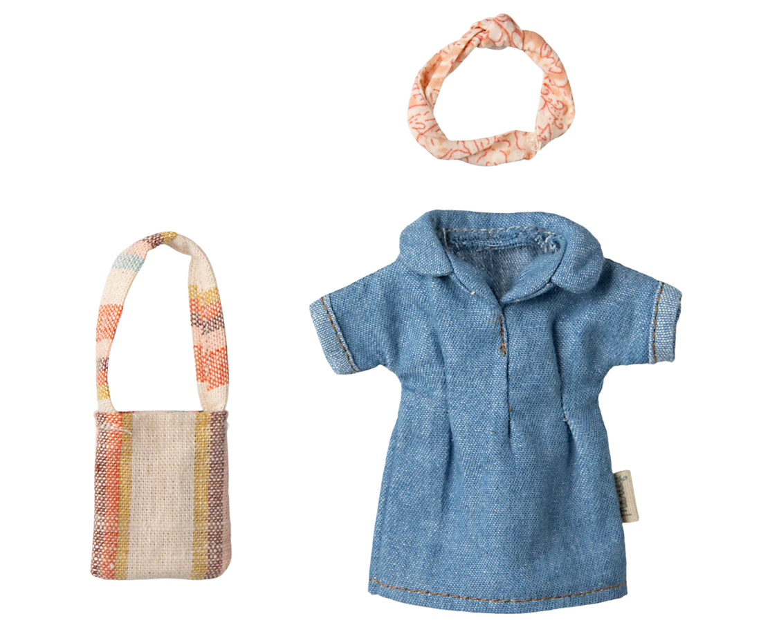 Denim Dress & Bag - Mum Mouse Clothes