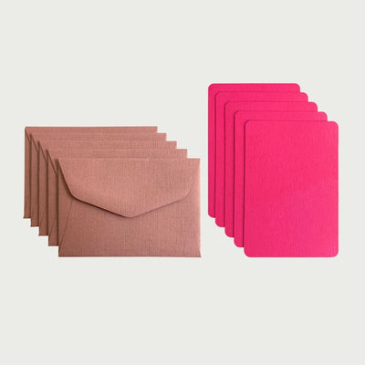 Mini Plain Cards and Envelopes - Pack of 5