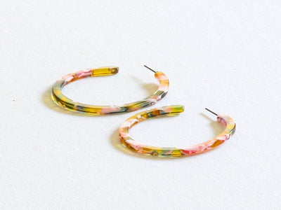 Galla Resin Hoop Earrings