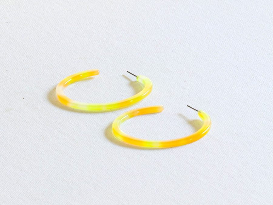 Galla Resin Hoop Earrings