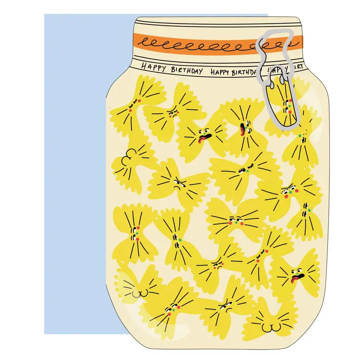 Pasta Jar Die-Cut Birthday Card