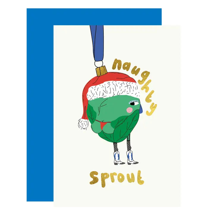Naughty Sprout Foiled Card