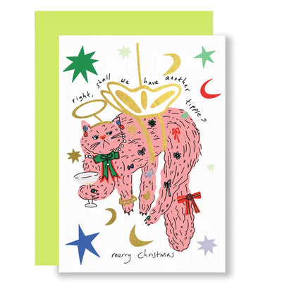 A Little Christmas Tipple Foiled Card