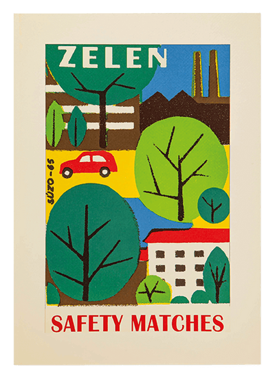 Cityscape Matchbox Print - A3