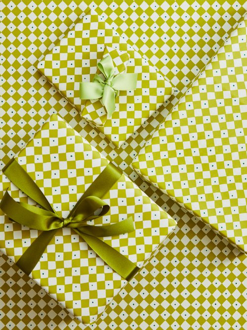 Green Mini Diamond Wrapping Paper