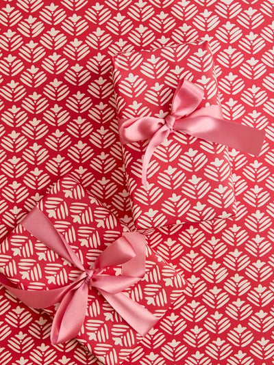Pink Geo Flower Wrapping Paper