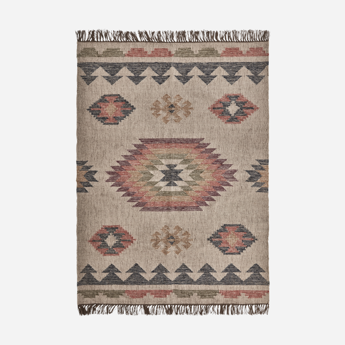 Large Metri Kelim Woven Rug - 140 x 200cm
