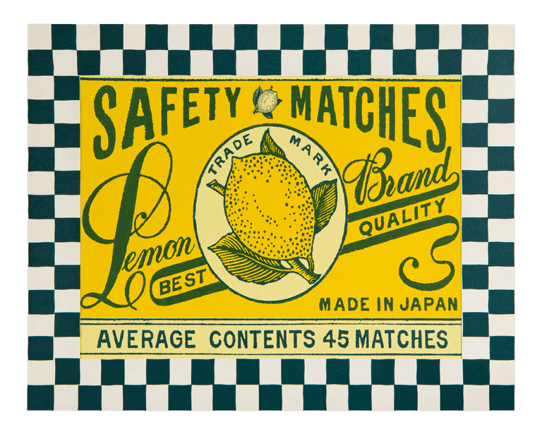 Lemon Safety Match Print 40 X 50 cm