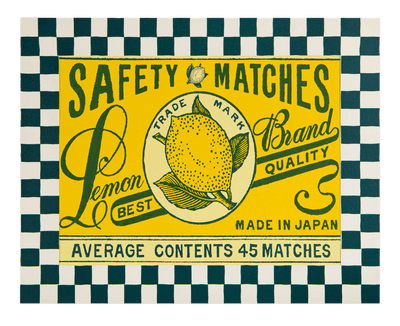 Lemon Safety Match Print 40 X 50 cm