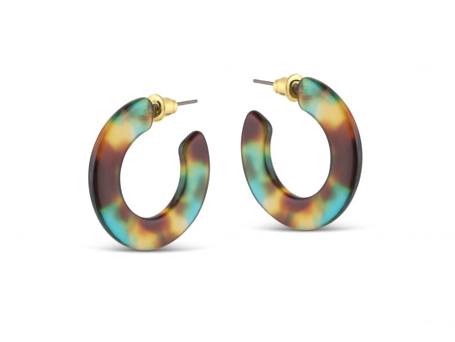 Jessica Flat Resin Hoop Earrings